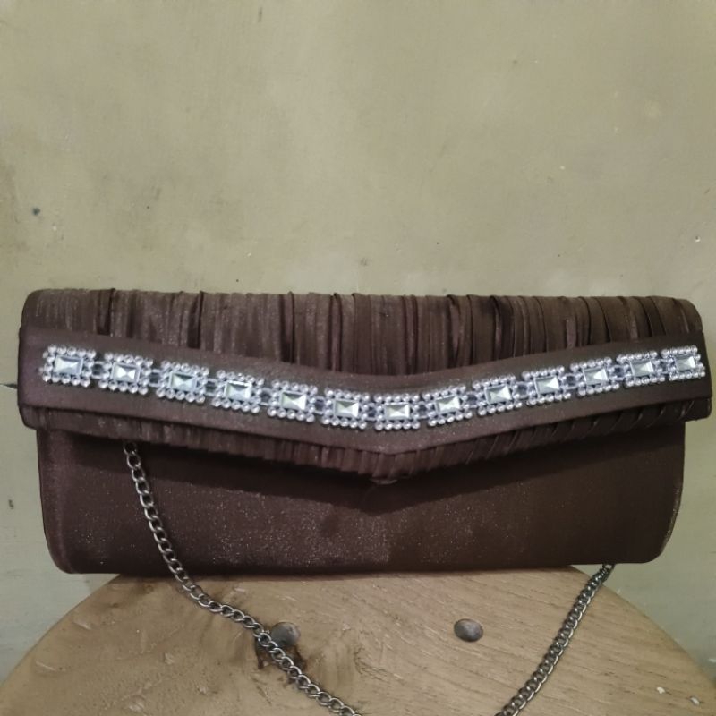 Preloved - Tas Pesta warna Coklat