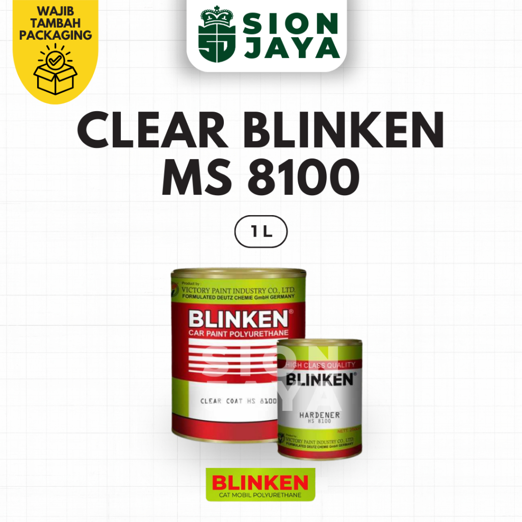 [1 Kg] Pernis Motor / Varnish Mobil / Clear Blinken Polyurethane HS 8100 + Hardener