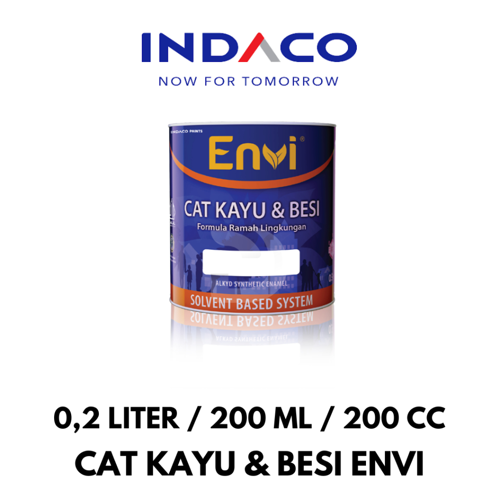 Cat Kayu dan Besi Envi 0,2 Liter / 200 Ml / 200 Cc / INDACO