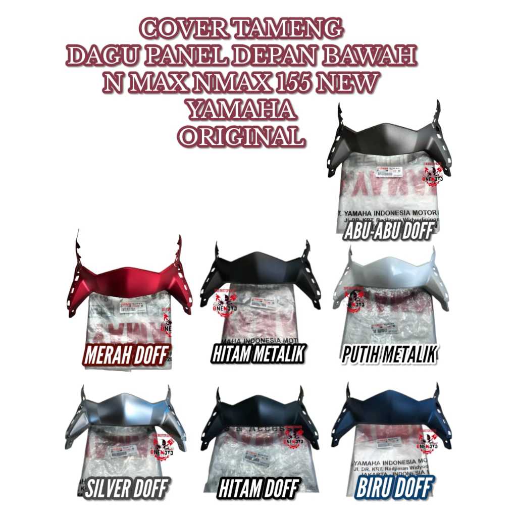 ORIMOTO- COVER TAMENG DAGU PANEL DEPAN BAWAH HITAM SILVER PUTIH BIRU ABU-ABU MERAH DOFF METALIK N MA