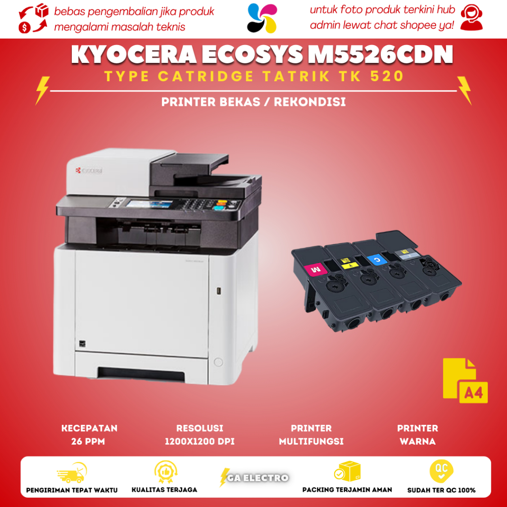 printer Kyocera ECOSYS M5526cdn a4 printer warna multifungsi