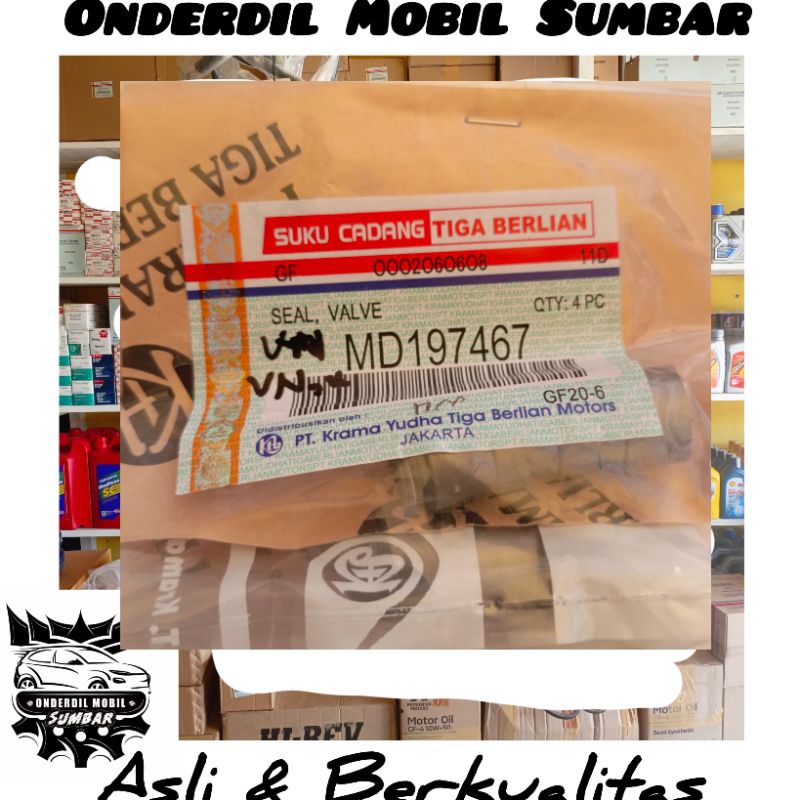 SEAL VALVE -CINCIN KLEP- SEAL KLEP - SIL KLEP L300 DIESEL KUDA DIESEL SUKU CADANG MITSUBISHI MD19746