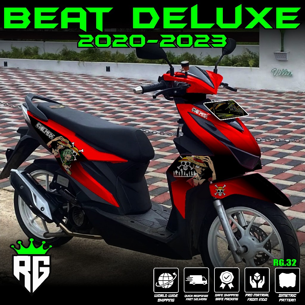TERBARU Decal Sticker Honda Beat DELUXE STREET 2020 2021 2022 2023 Full body One Piace  - Stiker Sko