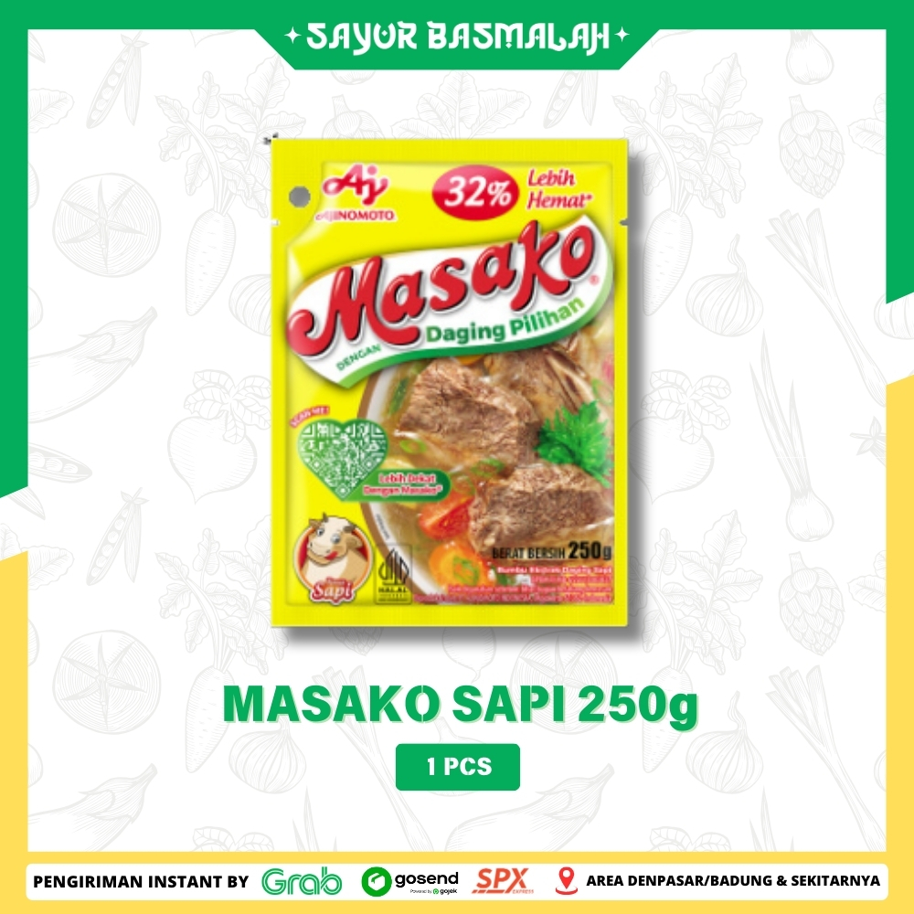 

Masako Sapi 250g 1pcs - Sayur Basmalah