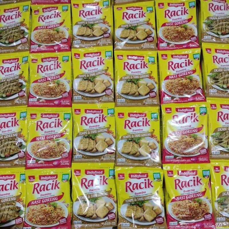 

Indofood Racik Bumbu Harga 10 pcs@20g berat bersih 200g