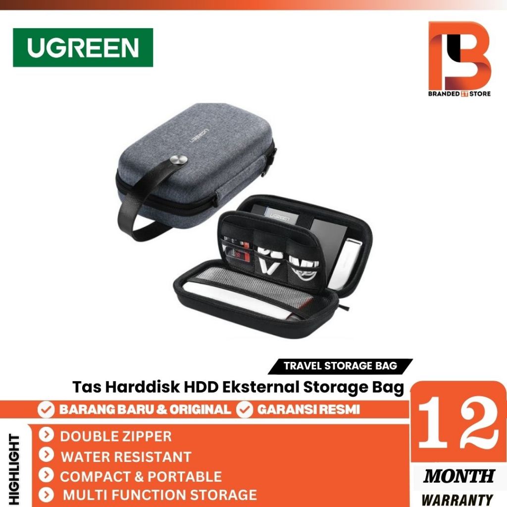 UGREEN Tas Harddisk HDD Eksternal Storage Bag EVA Pouch - 40707