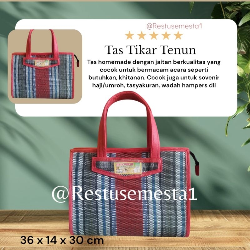 TAS TENUN TIKAR HAJATAN ANYAMAN PARCEL LEBARAN HAMPERS MURAH TAS BUWUH OLEH-OLEH HAJI UMROH SOVENIR 