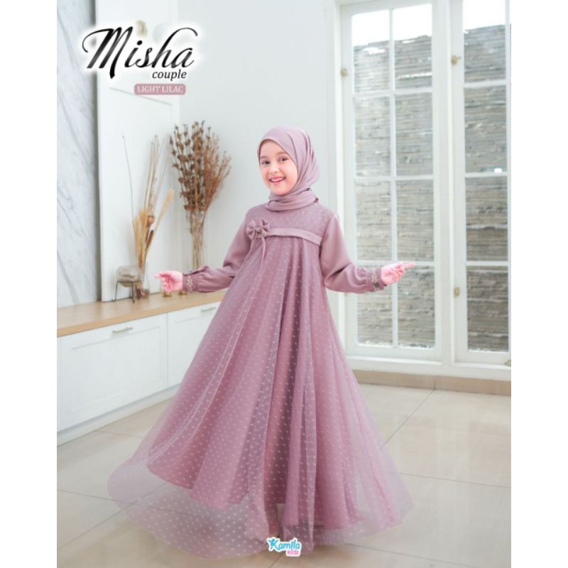 Misha dress set pashmina by Kamila kids