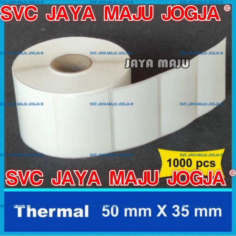 

LABEL BARCODE DIRECT THERMAL 50 X 35 MM - 1 LINE - 1.000 PCS - TOP COAT || LABEL TIDAK PAKAI RIBBON BARCODE || 50 X 35 THERMAL TOP COAT - 1 LINE - FACE OUT - ISI 1.000 PCS || 50X35 TOKO BUKU TOKO ALAT PERTANIAN TOKO PUPUK TOKO BAHAN KIMIA