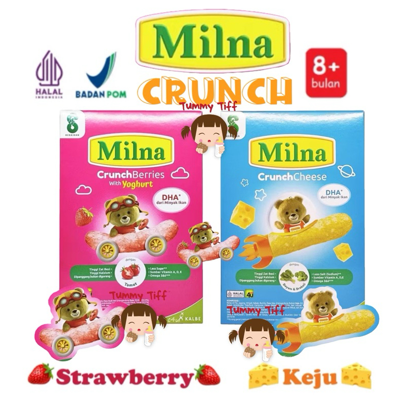 MILNA Crunchies 20gr (8bulan) snack bayi milna MPASI BAYI cemilan bayi snack bayi