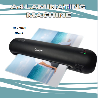 

Mesin Laminating Foto Dokumen A4 / F4 (max laminasi 125mic) / Mesin Pelapisan Lem Kecil Kantor Mini QUAFF A4 /F4 SL-280