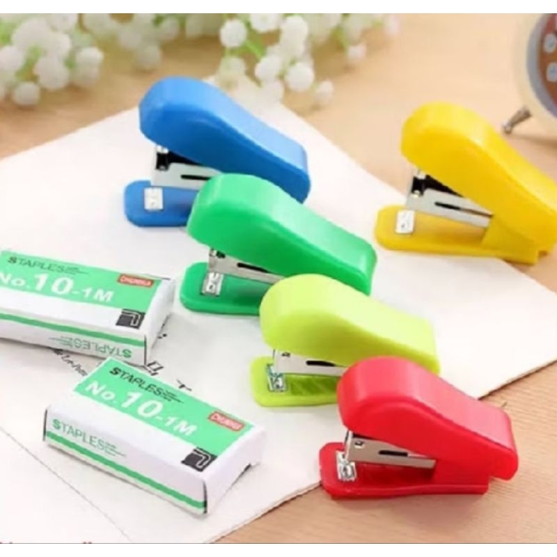 Stapler Mini Kecil Unik Lucu Bonus Isi ATK Praktis — 5