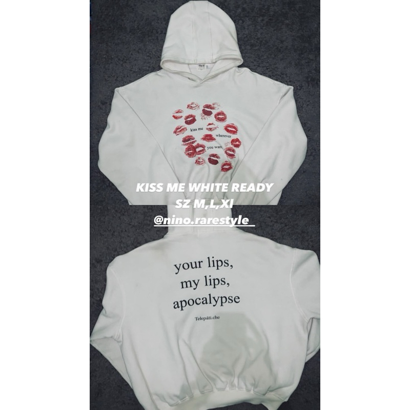 HOODIE TELEPATI.CHE KISS ME WHITE