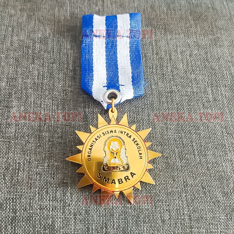 Pin Bintang Jasa Logo Osis SMABRA Pin Tanda Jasa Logo Osis Custom - Aneka Topi