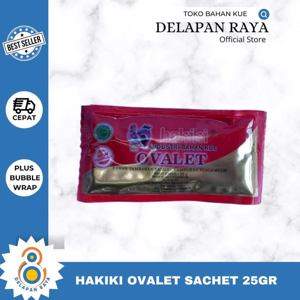 

HAKIKI OVALET SACHET 25GR / PENGEMBANG PELEMBUT KUE -8Raya