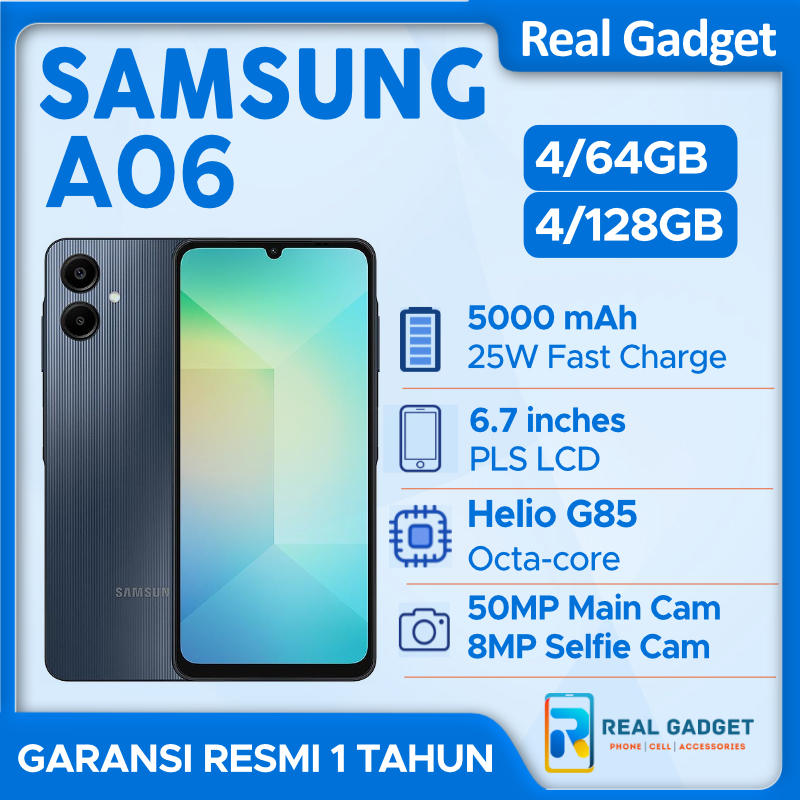 Samsung Galaxy A06 - A05 - 4/64  - 4/128 - 6/128  Original Murah Garansi Resmi Indonesia FREE CHARGE