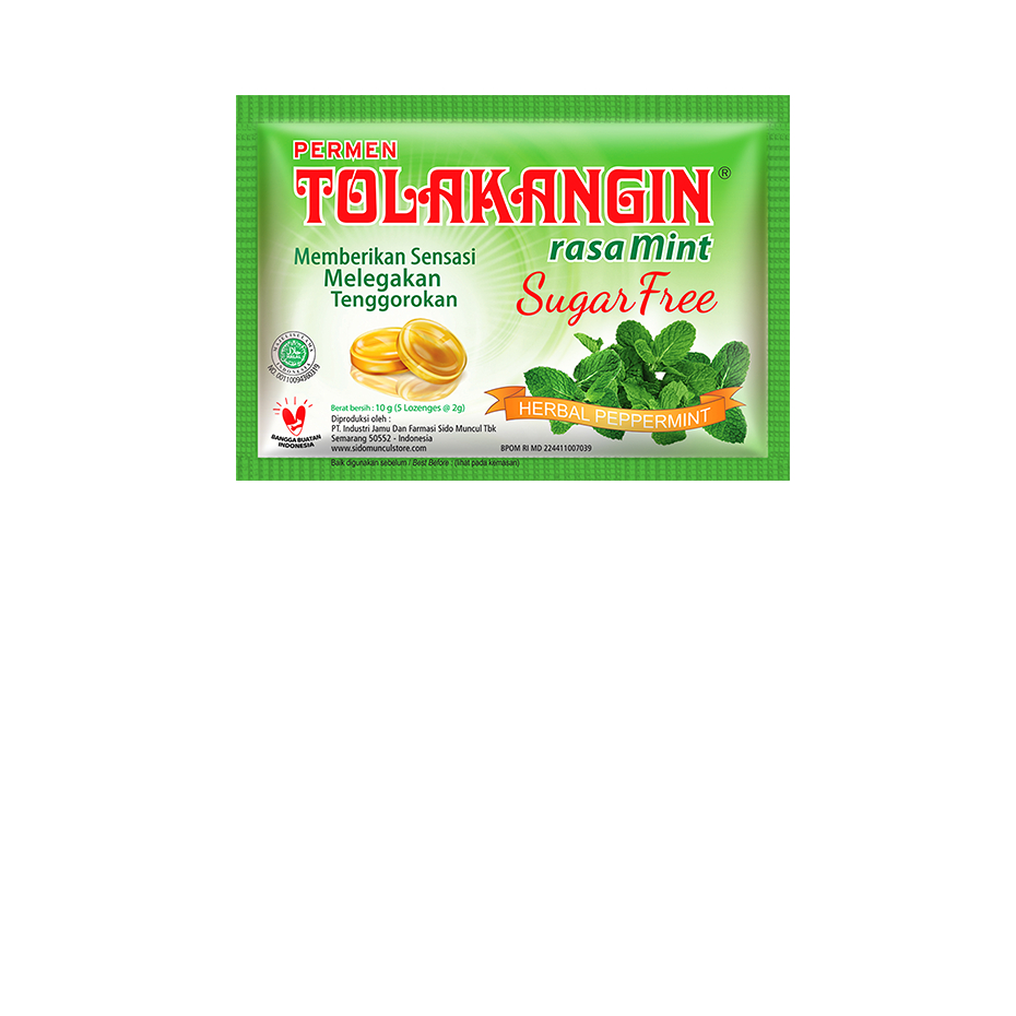 

Tolak Angin Permen Herbal Sido Muncul Sugar Free [1 Sachet x 5 pcs]