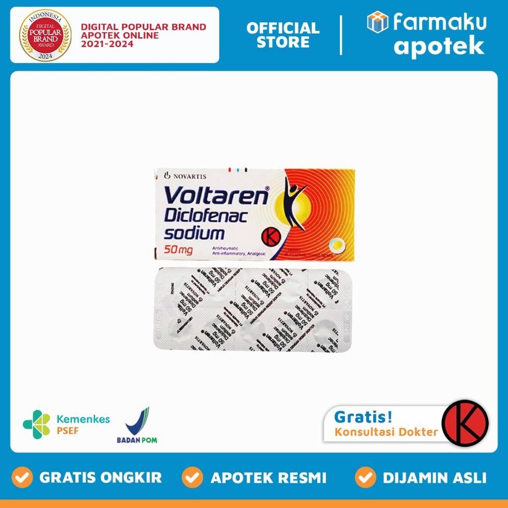 Voltaren 50 mg Tablet Blister 10 tablet salut enterik
 - TJD