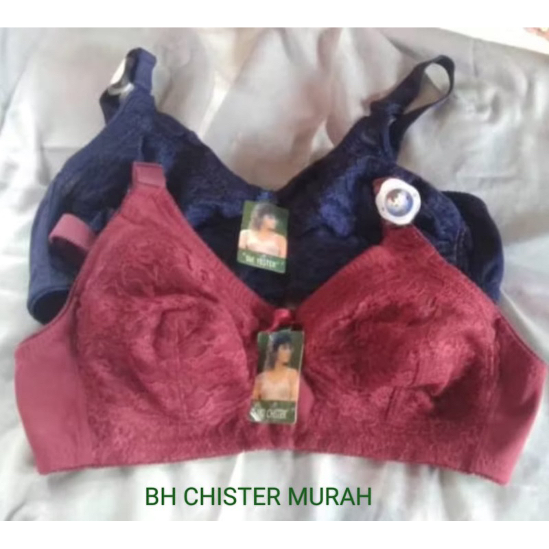 1 pcs BH/BRA wanita merek chister / BH Sister kaos brukat tanpa kawat dan busa Termurah