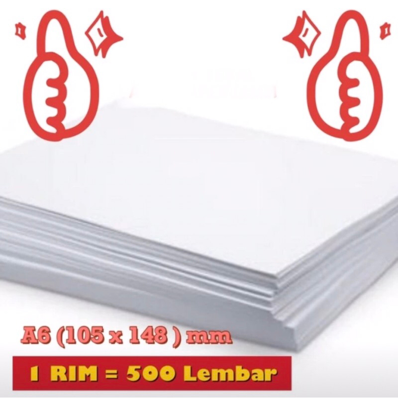 

Kertas Hvs Print Resi OL Shop Murah Ukuran A6 (105x148) mm