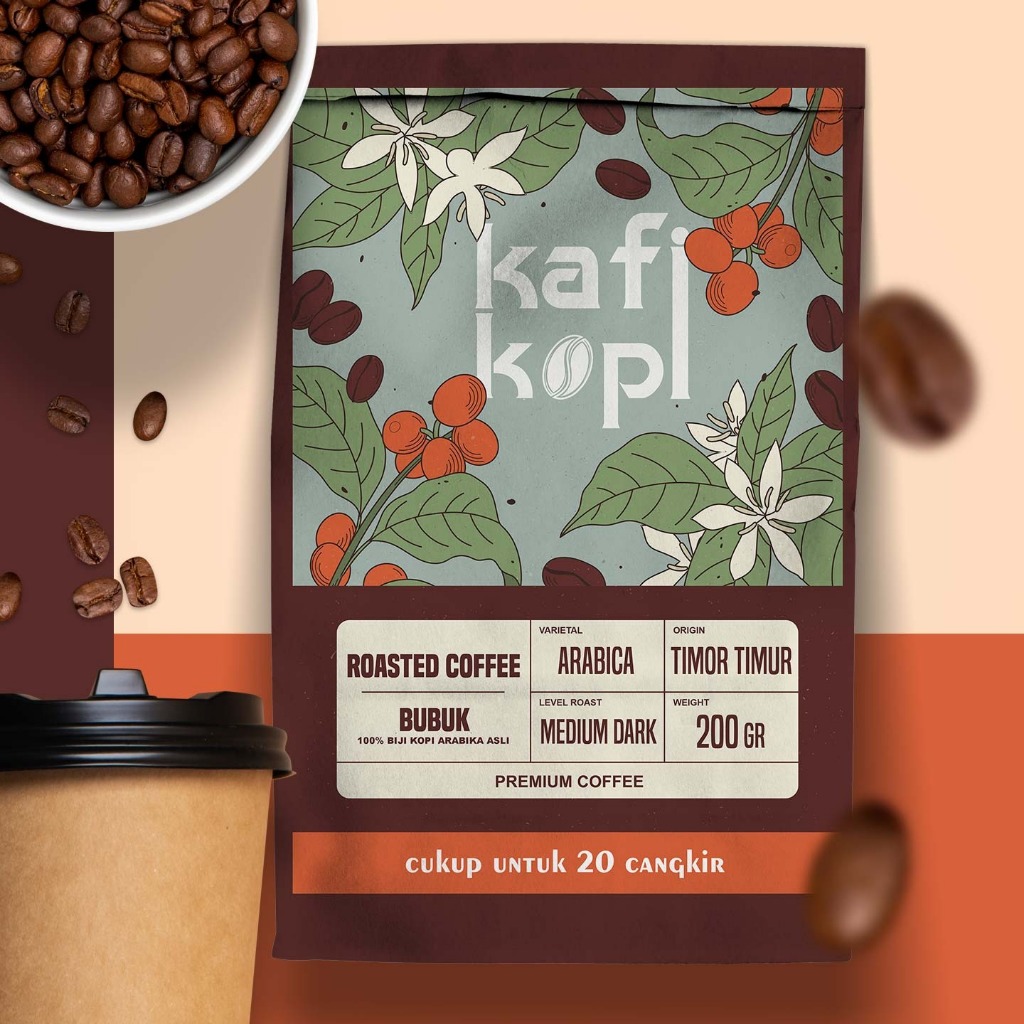 

Kafi Kopi Arabika Timor Timur Medium Roast Premium Coffee