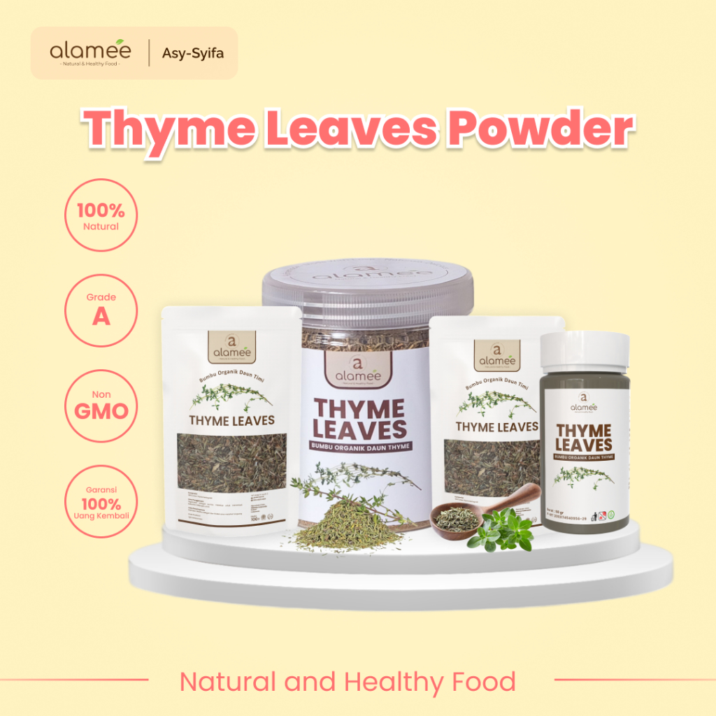 

Thyme Daun Kering Timi Dried Leaves Rimpang Rempah Murni Tanpa Campuran Bumbu Organik Alami 50 Gr