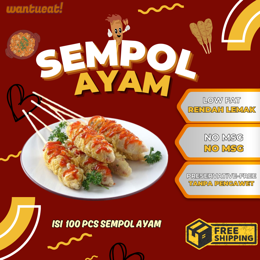 

Sempol Ayam Isi 100 Tusuk HALAL / Cemilan Sempol Ayam / Tidak Mengandung Bahan Pengawet / Cemilan Kekinian