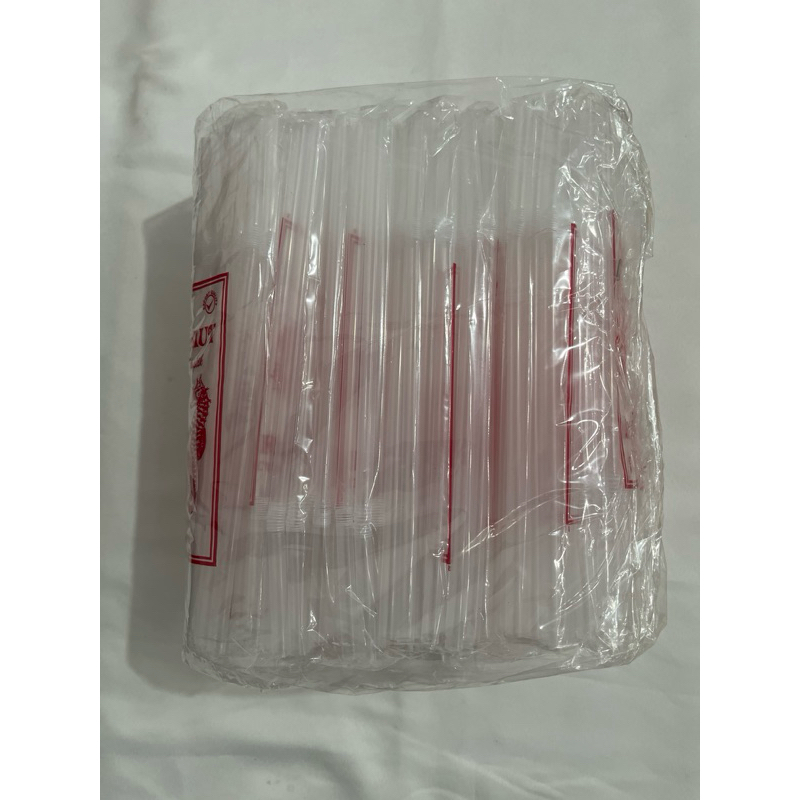 Sedotan plastik Bengkok putih