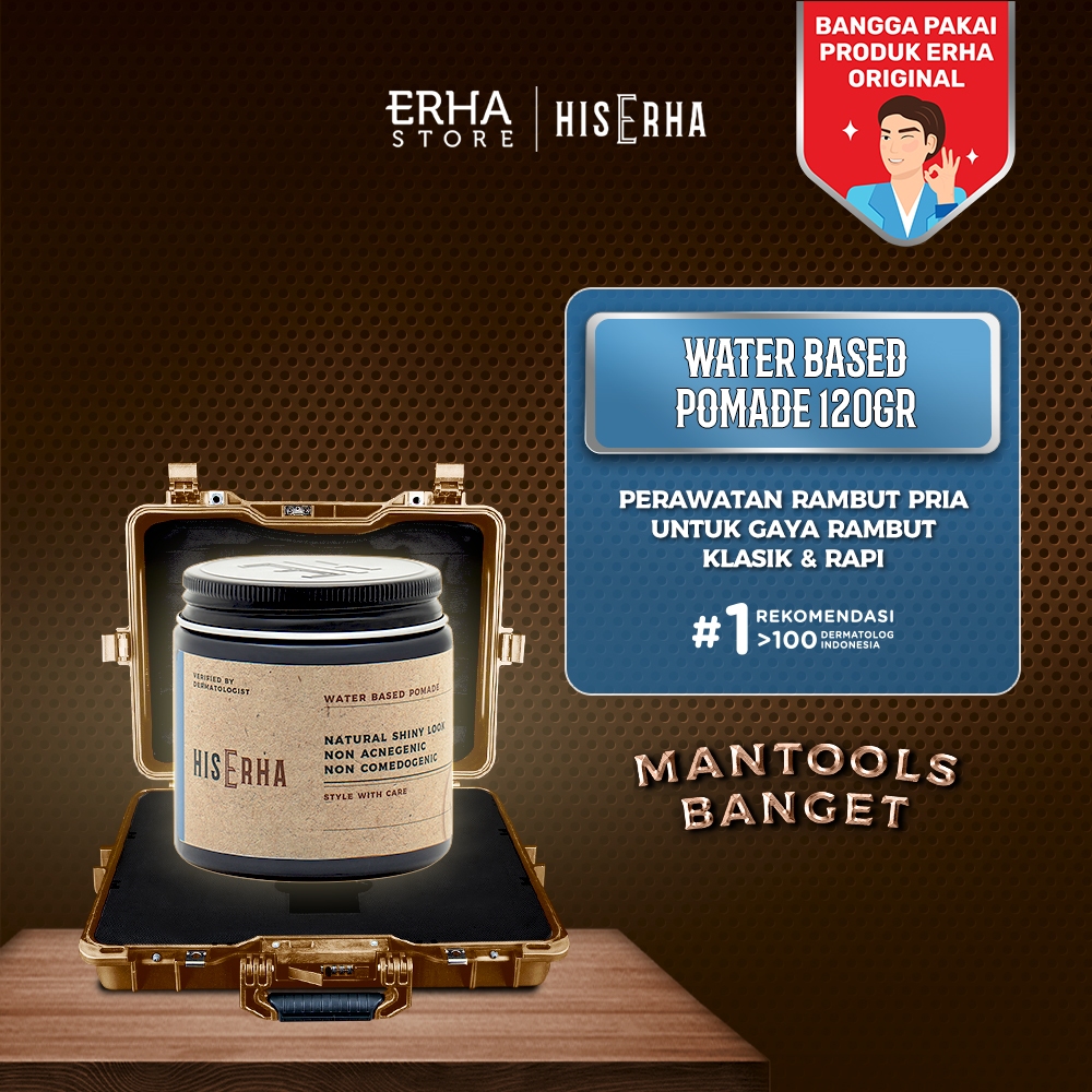 HIS ERHA Waterbased Pomade 120g - Pomade Waterbased