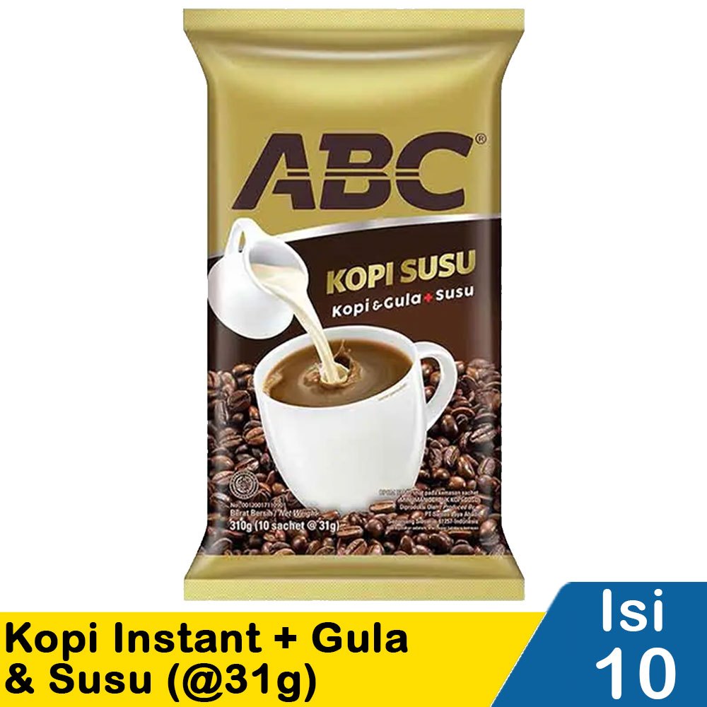 

ABC Kopi Susu 1 Renceng isi 10 Pack @31gram