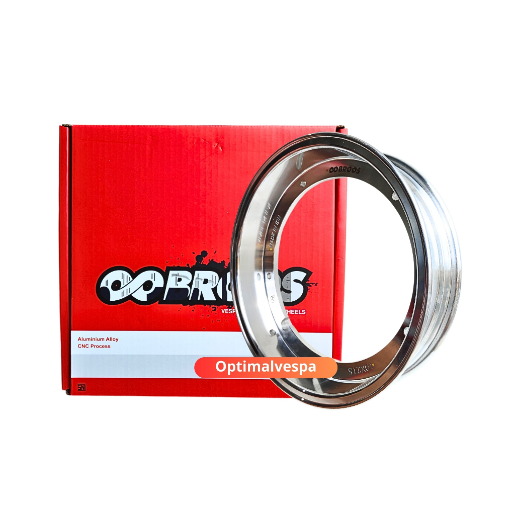 [SATUAN] Velg BROOS TUBLES Chrome Ring 10 R10 Vespa Super Sprint Px Ps Exclusive Excel