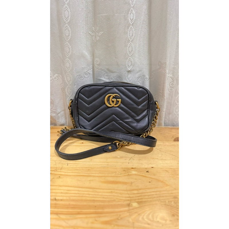 Preloved Gucci Marmont Camera Bag Black ORI