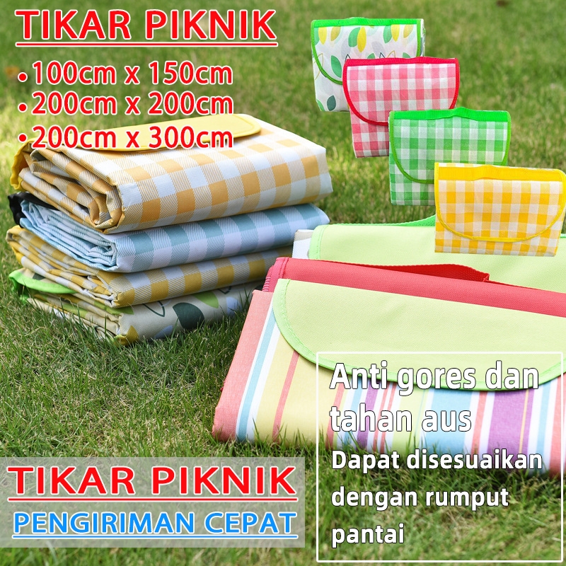 【Istimewa】tiker lipat piknik tikar kain piknik tikar piknik jumbo tiker piknik jumbo tikar lipat pik