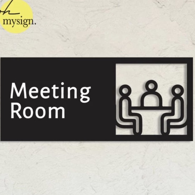 

KODE O78I Meeting Room Sign Akrilik Acrylic Sign Ruang Meeting Modern