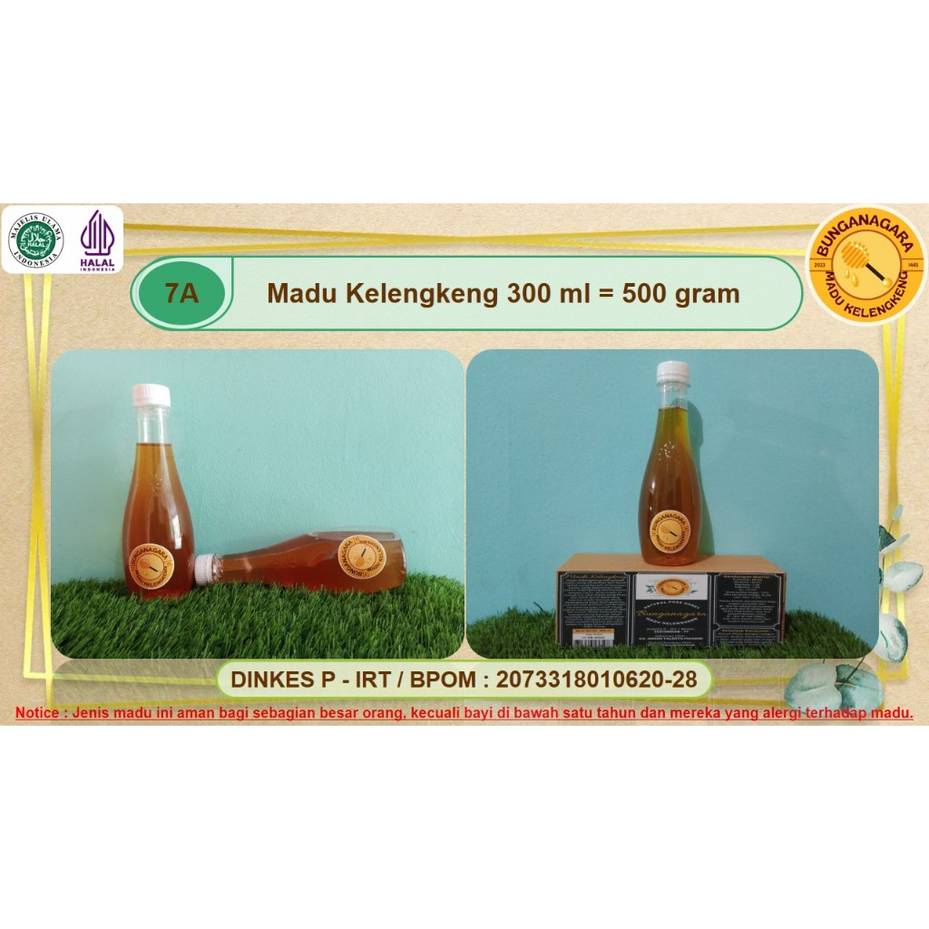 

MADU KELENGKENG ASLI HUTAN ALAM INDONESIA 0,5 KG | 300 ML 500 GRAM BUNGANAGARA PURE HONEY