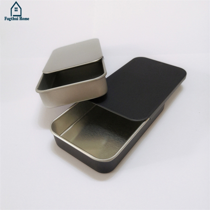 Kotak Besi Tutup Geser Lengan Jari Kotak Besi Salep Padat Kotak Besi Geser Persegi Buram Fugthui