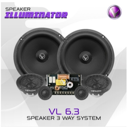 SPEAKER SPLIT VENOM 3 WAY VENOM ILLUMINATOR VL6.3