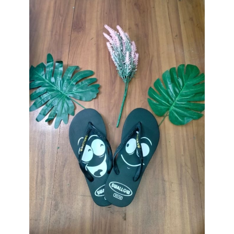 Sandal Jepit Swallow Smile Warna Hitam Size 10
