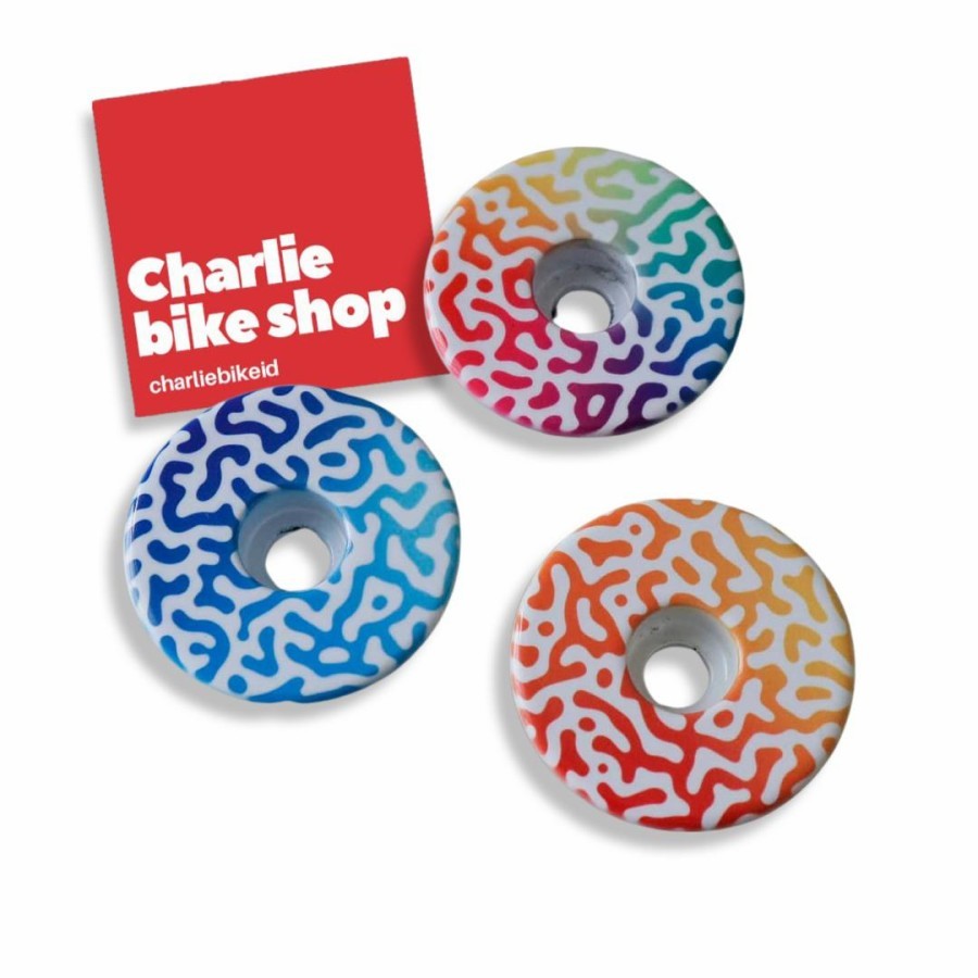 Full Color Top Cap Kustom Caps Made in USA - Squiggle Gradient