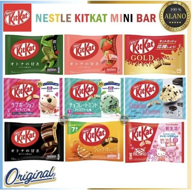 

KITKAT NESTLE ORIGINAL JAPAN COKELAT COKLAT KIT KAT MINI BAR MATCHA STRAWBERRY BASKIN ROBBINS GREEN TEA