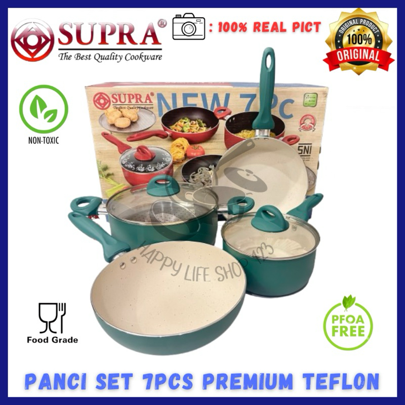 Baru Panci Set Supra 7pcs / Panci Set 7pcs Premium Aluminium / Supra Cookware Set 7pcs