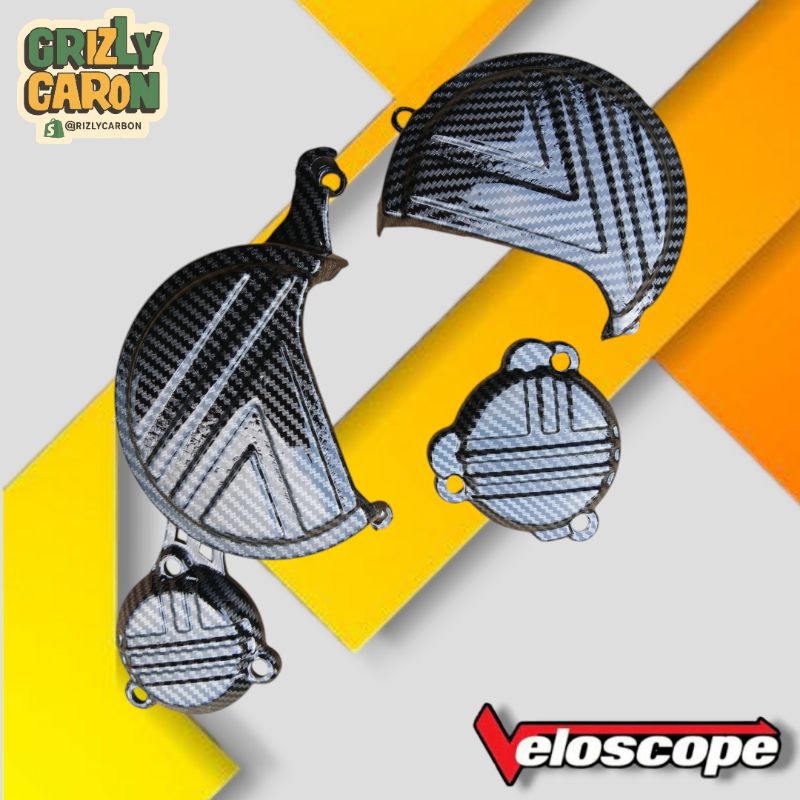 Cover Mesin //Tutup Mesin CARBON WTF KLX150 /Dtracker150