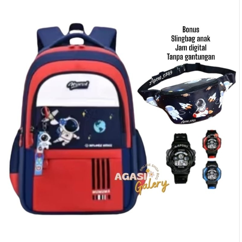 tas ransel anak laki-laki SD motif astronot - tas sekolah anak laki-laki SD motif astronot - tas gan