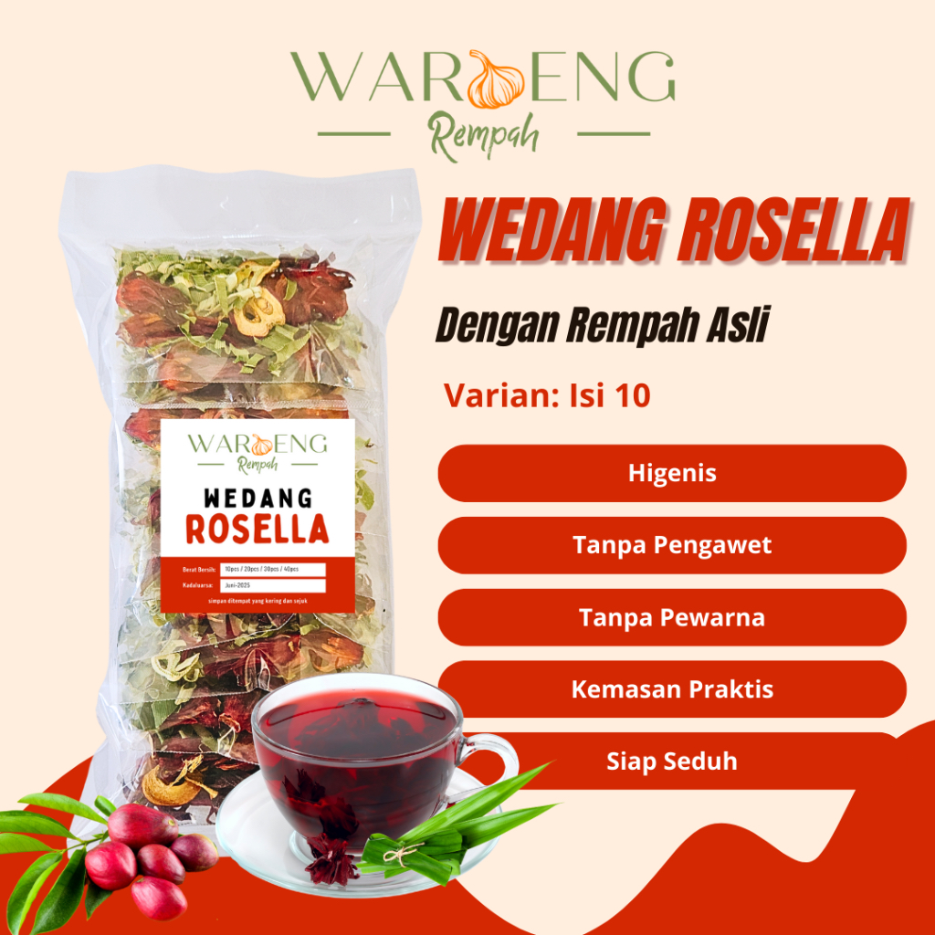 

Wedang Rosella - Isi 10pcs / Waroeng Rempah Murah