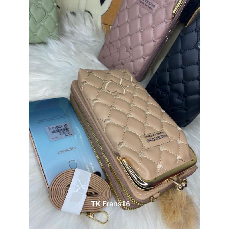 Tas Hp Behel Resleting 2/ Dompet Hp Wanita Sintetis Tebal