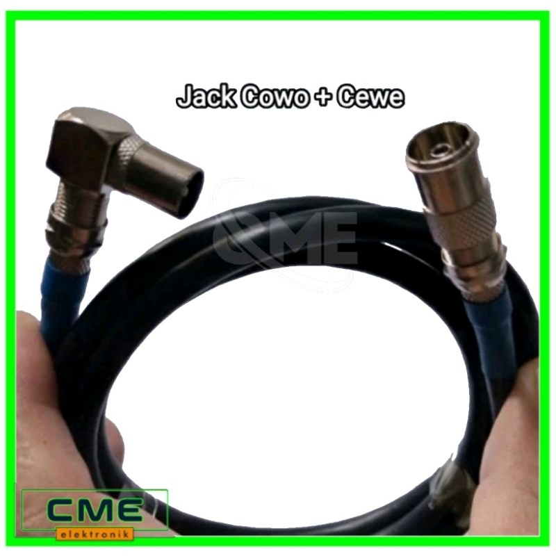 Kabel Paralel ( Custom ) + Jack RF Male to Female / Loop Out TV Kabel / Loop Out Set Top Box / STB D