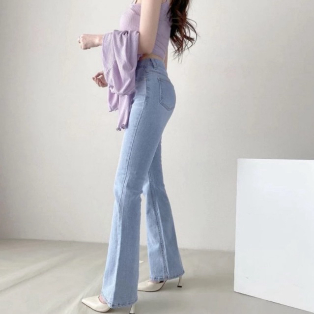 CUTBRAY JEANS HIGHWAIST - Celana Jeans Cutbray Wanita - Jeans strech Wanita- Jeans wanita stretch - 
