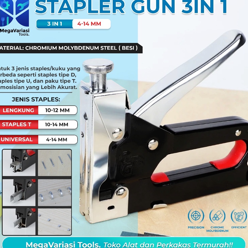 

Segera Miliki Staple Gun Staples Bisa 3 Jenis Staples 414mm Alat Stapler Tembak Guntacker Jepretan Jok Kulit Motor Murah High Quality 3 in 1 Staples 414mm 48MM