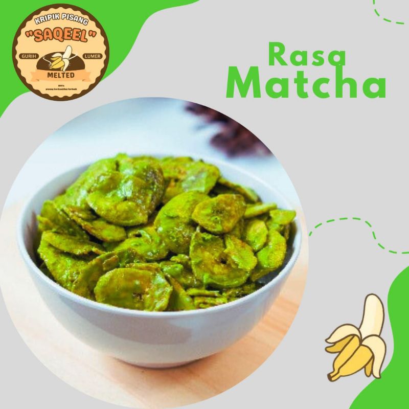 

Kripik Pisang Lumer Rasa Matcha 120gr