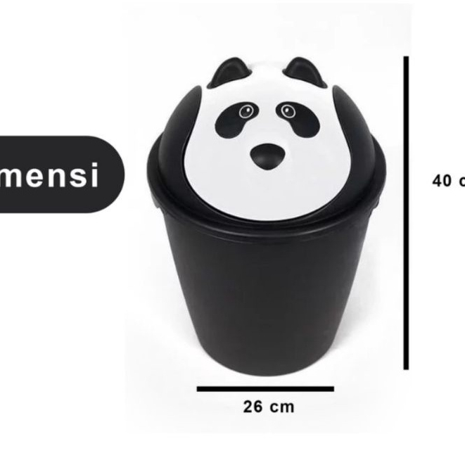 tempt sampah karakter panda lucu bak sampah ruangan jumbo
